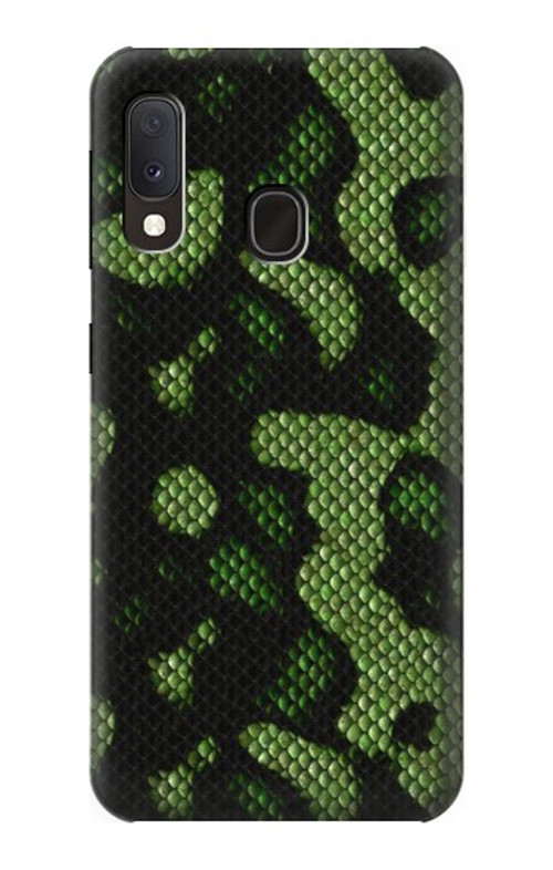 S2877 Green Snake Skin Graphic Printed Case Cover Custodia per Samsung Galaxy A20e S2877 Green Snake Skin Graphic Printed Case Cover Custodia per Samsung Galaxy A20e