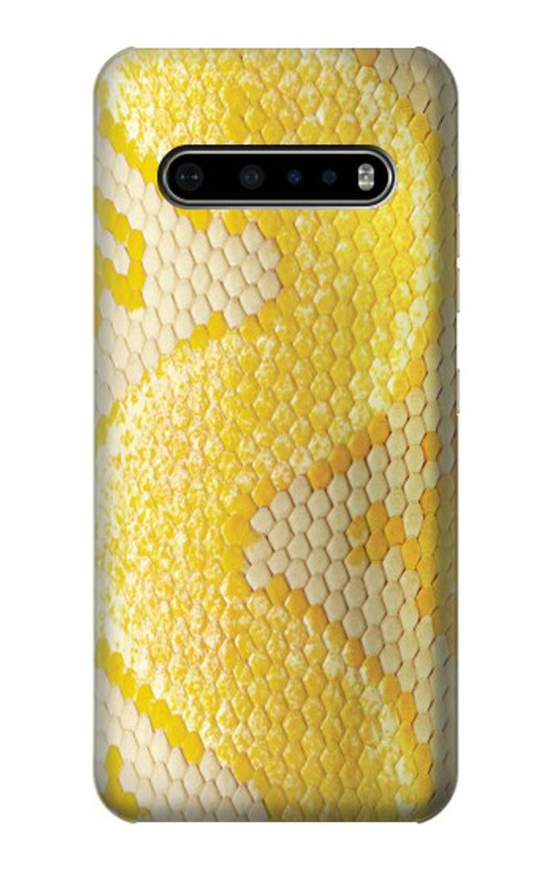 S2713 Yellow Snake Skin Graphic Printed Case Cover Custodia per LG V60 ThinQ 5G