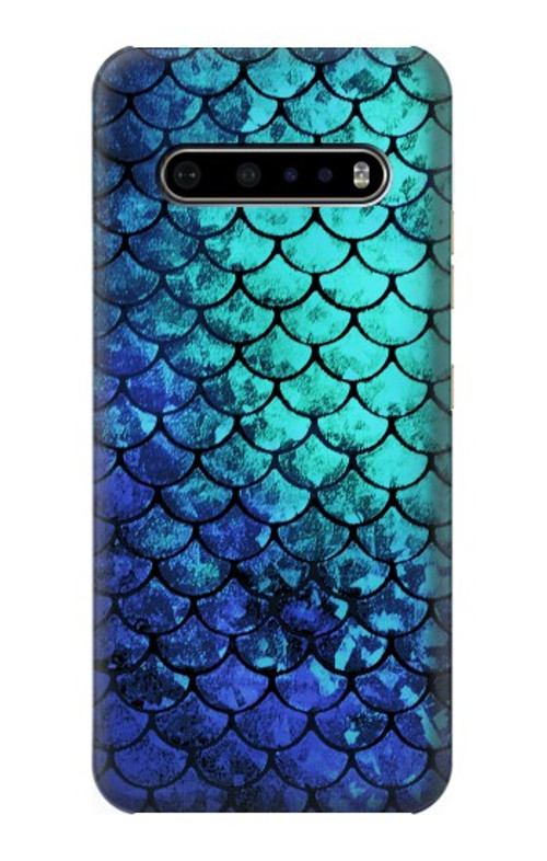 S3047 Green Mermaid Fish Scale Case Cover Custodia per LG V60 ThinQ 5G