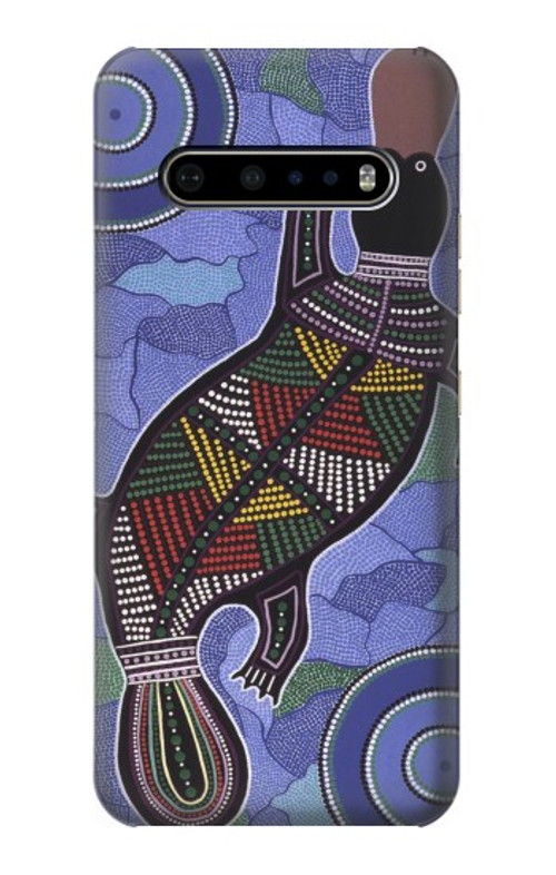 S3387 Platypus Australian Aboriginal Art Case Cover Custodia per LG V60 ThinQ 5G