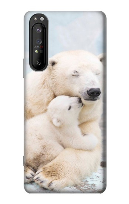 S3373 Polar Bear Hug Family Case Cover Custodia per Sony Xperia 1 II