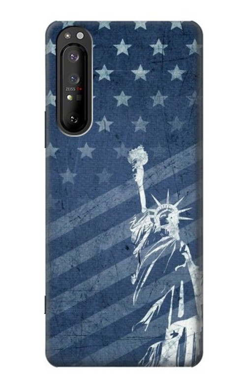 S3450 US Flag Liberty Statue Case Cover Custodia per Sony Xperia 1 II