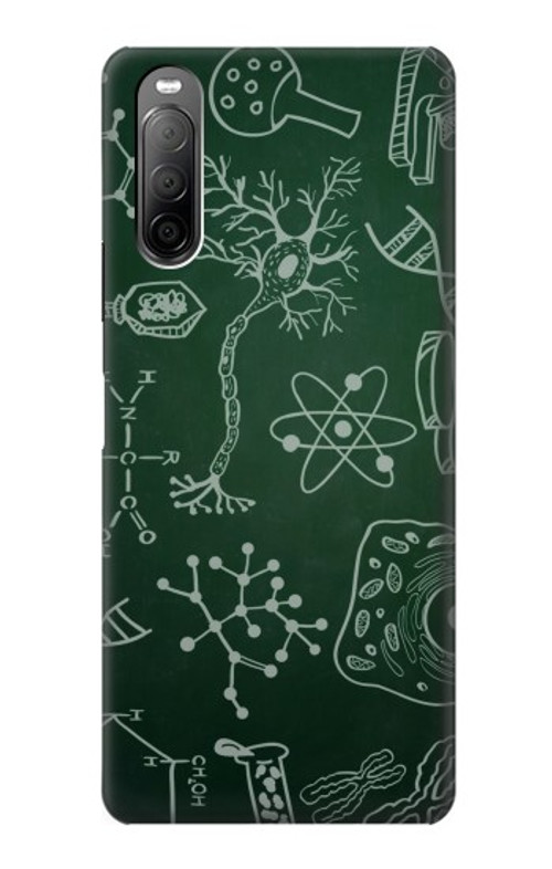 S3211 Science Green Board Case Cover Custodia per Sony Xperia 10 II