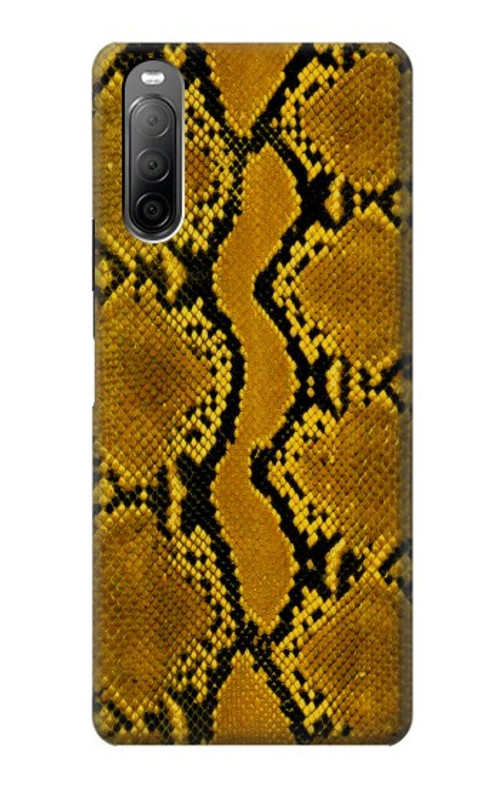 S3365 Yellow Python Skin Graphic Print Case Cover Custodia per Sony Xperia 10 II