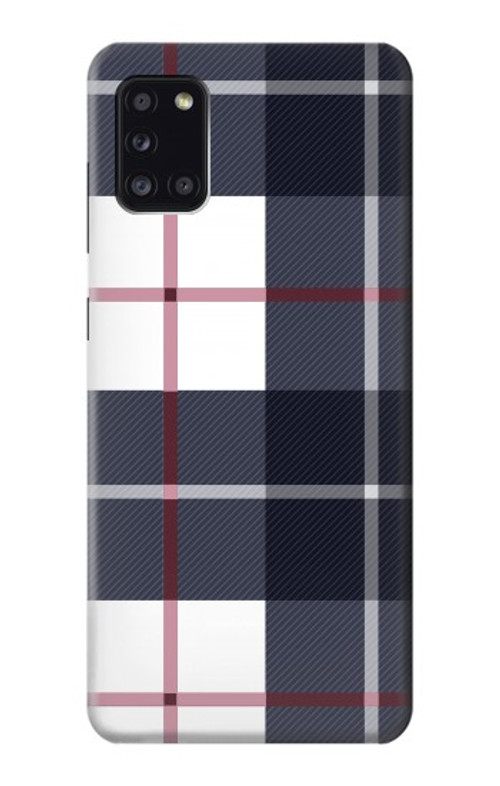 S3452 Plaid Fabric Pattern Case Cover Custodia per Samsung Galaxy A31