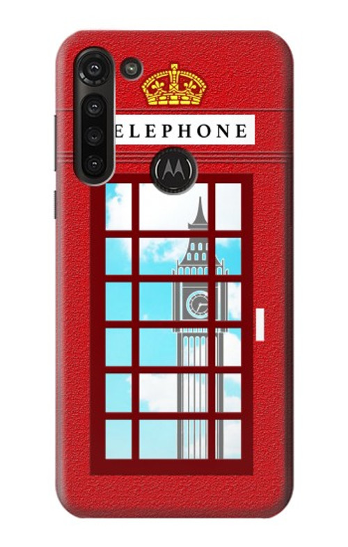 S2059 England British Telephone Box Minimalist Case Cover Custodia per Motorola Moto G8 Power