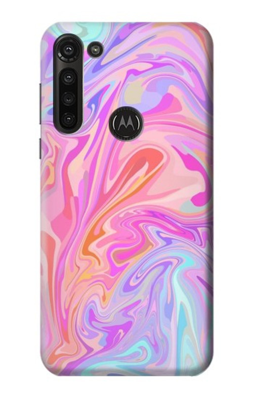 S3444 Digital Art Colorful Liquid Case Cover Custodia per Motorola Moto G8 Power