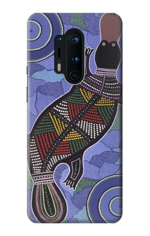 S3387 Platypus Australian Aboriginal Art Case Cover Custodia per OnePlus 8 Pro