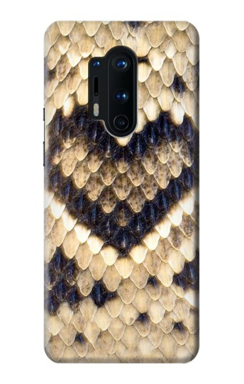 S3417 Diamond Rattle Snake Graphic Print Case Cover Custodia per OnePlus 8 Pro