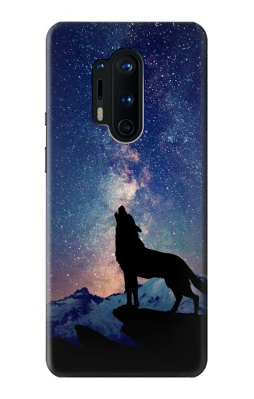 S3555 Wolf Howling Million Star Case Cover Custodia per OnePlus 8 Pro