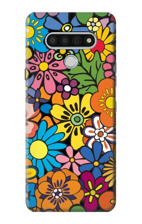 S3281 Colorful Hippie Flowers Pattern Case Cover Custodia per LG Stylo 6