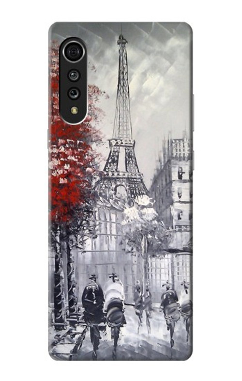 S1295 Eiffel Painting of Paris Case Cover Custodia per LG Velvet
