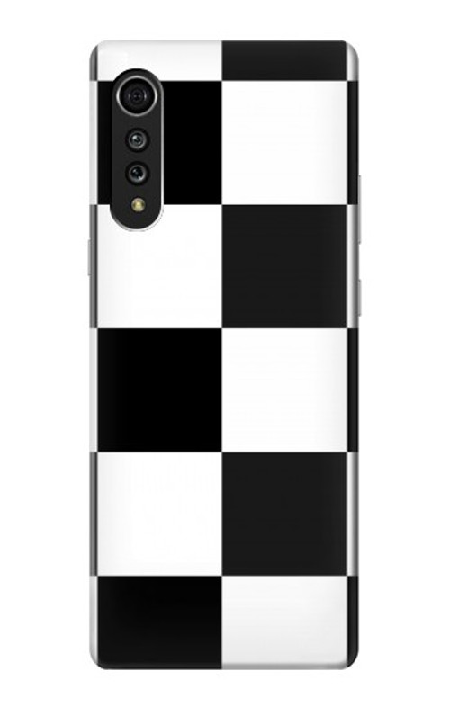 S2492 Black and White Checkerboard Case Cover Custodia per LG Velvet
