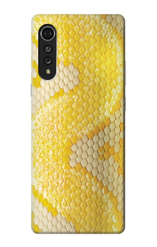 S2713 Yellow Snake Skin Graphic Printed Case Cover Custodia per LG Velvet