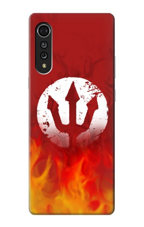 S2803 Fire Red Devil Spear Symbol Case Cover Custodia per LG Velvet S2803 Fire Red Devil Spear Symbol Case Cover Custodia per LG Velvet