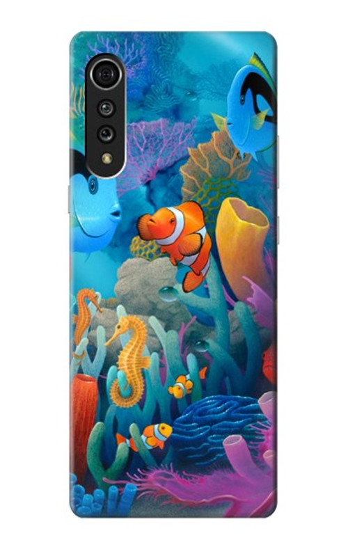 S3227 Underwater World Cartoon Case Cover Custodia per LG Velvet