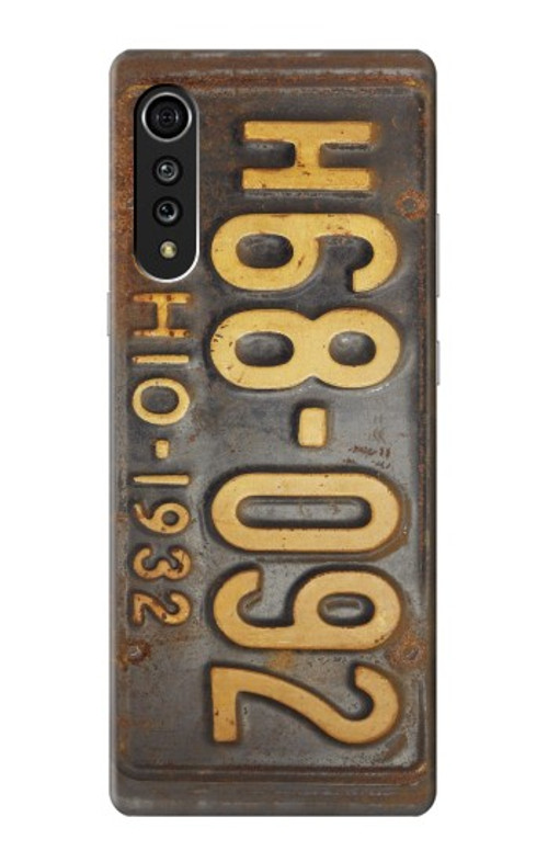 S3228 Vintage Car License Plate Case Cover Custodia per LG Velvet