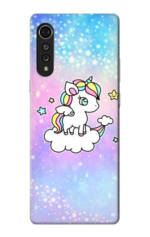 S3256 Cute Unicorn Cartoon Case Cover Custodia per LG Velvet