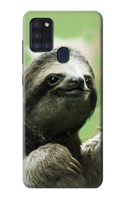S2708 Smiling Sloth Case Cover Custodia per Samsung Galaxy A21s S2708 Smiling Sloth Case Cover Custodia per Samsung Galaxy A21s