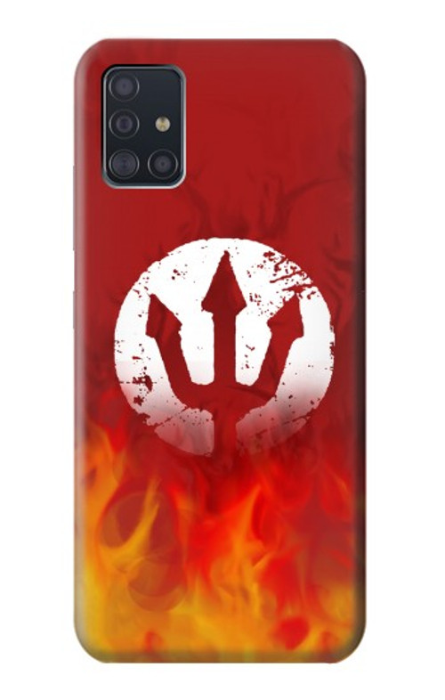 S2803 Fire Red Devil Spear Symbol Case Cover Custodia per Samsung Galaxy A51 5G S2803 Fire Red Devil Spear Symbol Case Cover Custodia per Samsung Galaxy A51 5G