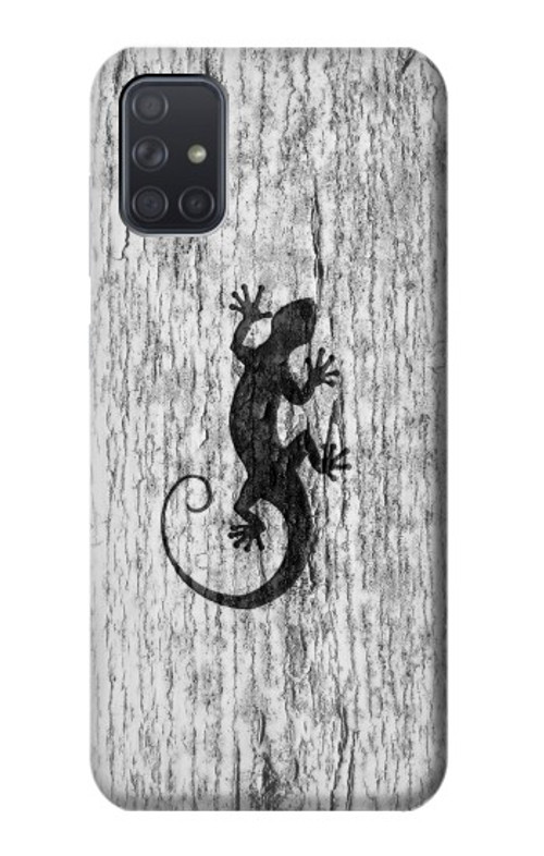 S2446 Gecko Wood Graphic Printed Case Cover Custodia per Samsung Galaxy A71 5G