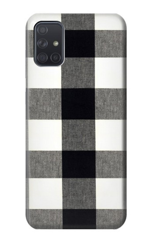 S2842 Black and White Buffalo Check Pattern Case Cover Custodia per Samsung Galaxy A71 5G