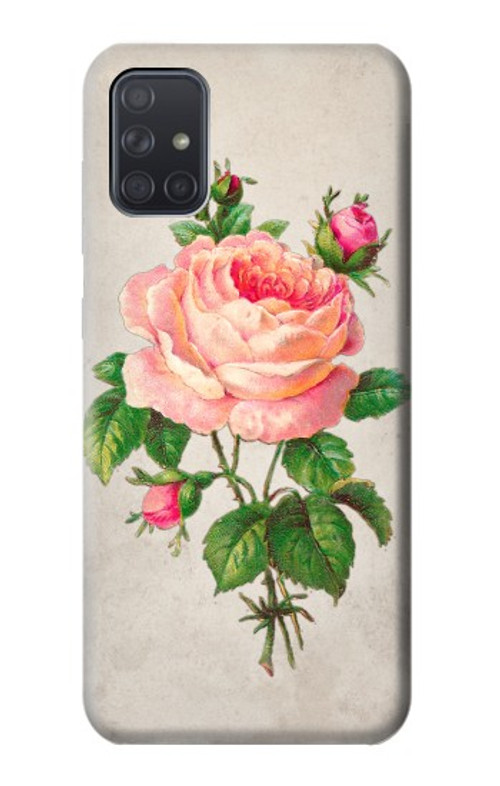 S3079 Vintage Pink Rose Case Cover Custodia per Samsung Galaxy A71 5G