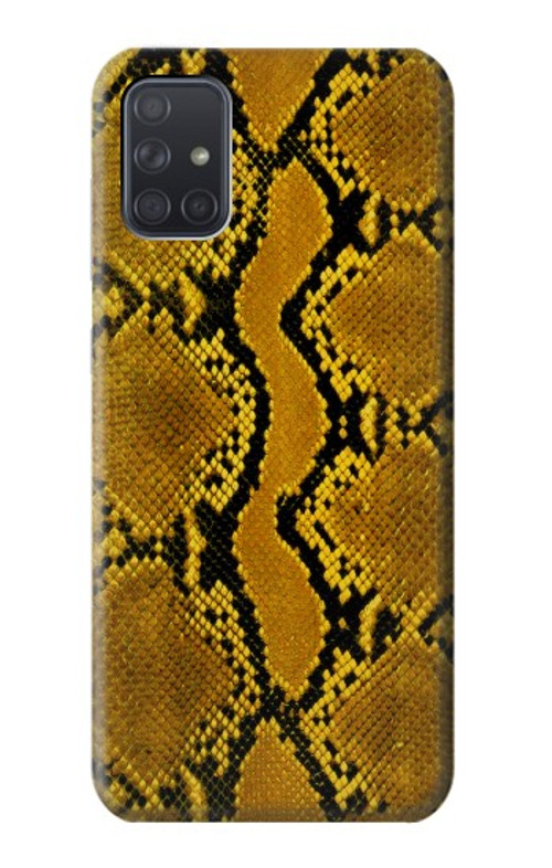 S3365 Yellow Python Skin Graphic Print Case Cover Custodia per Samsung Galaxy A71 5G