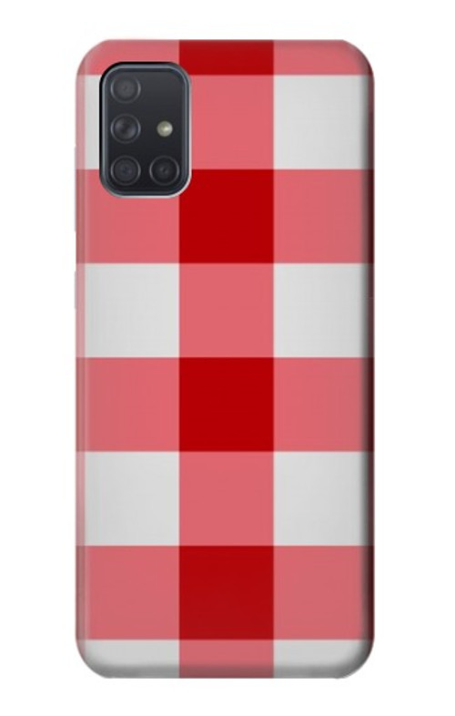 S3535 Red Gingham Case Cover Custodia per Samsung Galaxy A71 5G