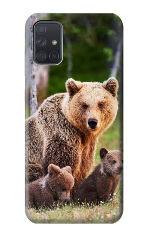 S3558 Bear Family Case Cover Custodia per Samsung Galaxy A71 5G