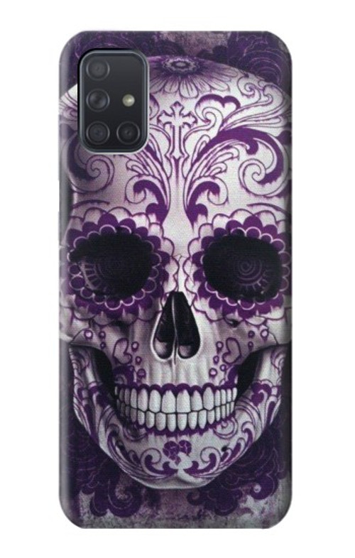 S3582 Purple Sugar Skull Case Cover Custodia per Samsung Galaxy A71 5G