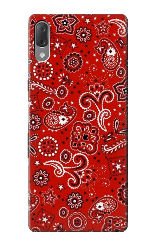 S3354 Red Classic Bandana Case Cover Custodia per Sony Xperia L3