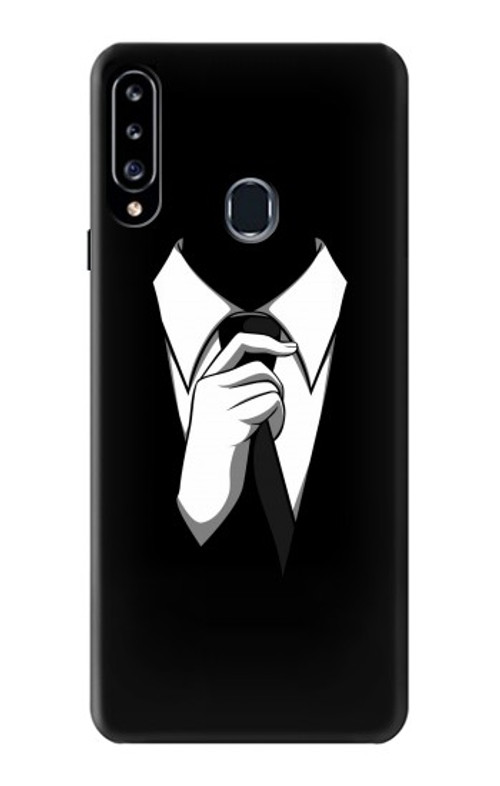 S1591 Anonymous Man in Black Suit Case Cover Custodia per Samsung Galaxy A20s