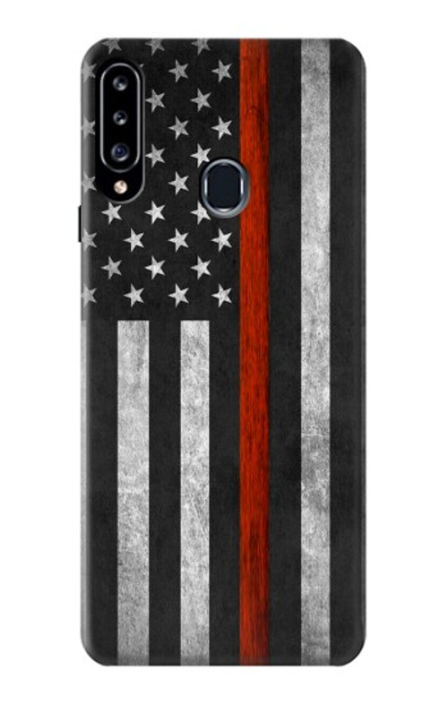 S3472 Firefighter Thin Red Line Flag Case Cover Custodia per Samsung Galaxy A20s