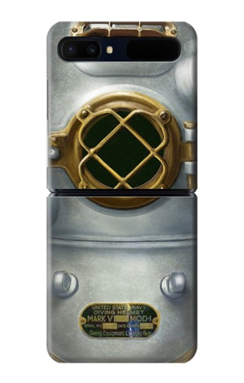 S2646 Vintage Deep Sea Diver Helmet Case Cover Custodia per Samsung Galaxy Z Flip 5G