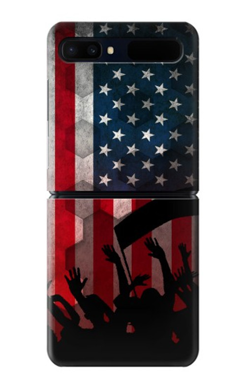 S2989 USA America Soccer Case Cover Custodia per Samsung Galaxy Z Flip 5G S2989 USA America Soccer Case Cover Custodia per Samsung Galaxy Z Flip 5G