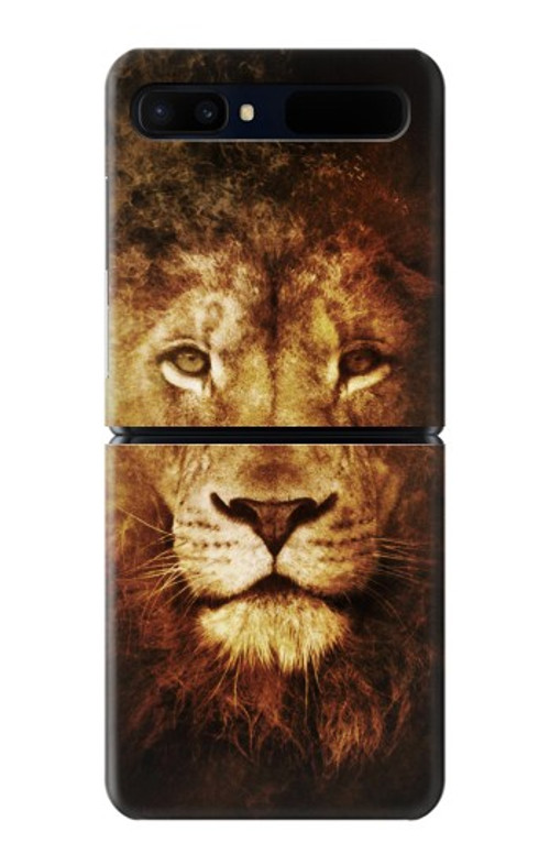 S3182 Lion Case Cover Custodia per Samsung Galaxy Z Flip 5G S3182 Lion Case Cover Custodia per Samsung Galaxy Z Flip 5G