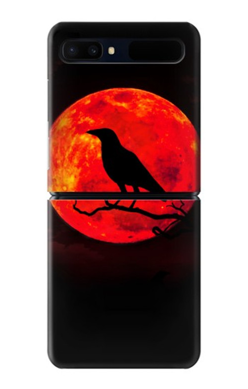 S3328 Crow Red Moon Case Cover Custodia per Samsung Galaxy Z Flip 5G