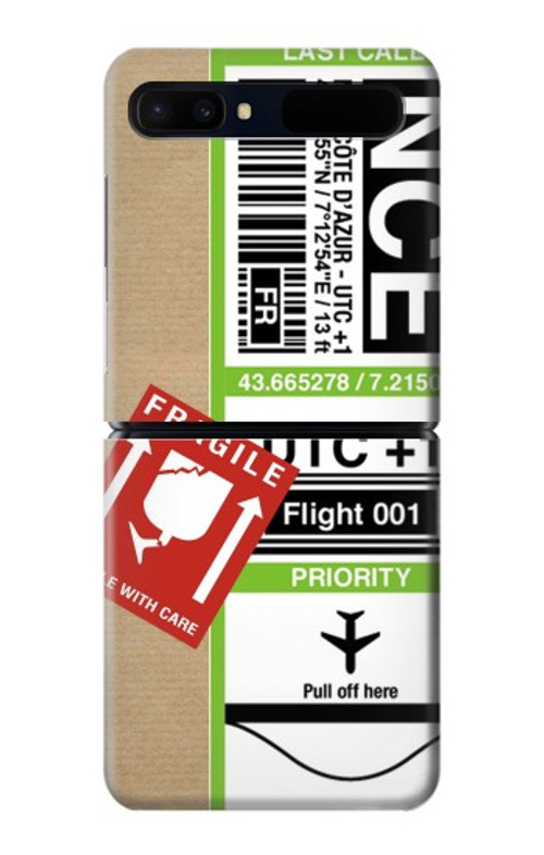 S3543 Luggage Tag Art Case Cover Custodia per Samsung Galaxy Z Flip 5G