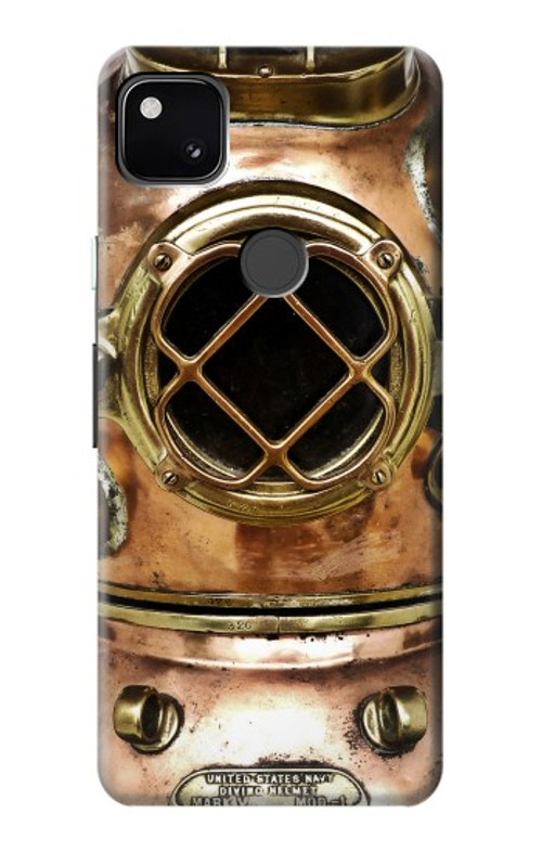 S2412 Vintage Deep Sea Diving Helmet Case Cover Custodia per Google Pixel 4a