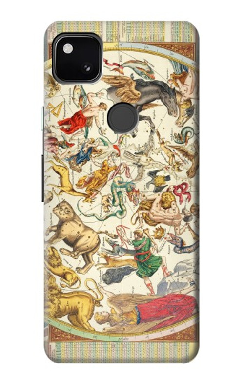 S3145 Antique Constellation Star Sky Map Case Cover Custodia per Google Pixel 4a