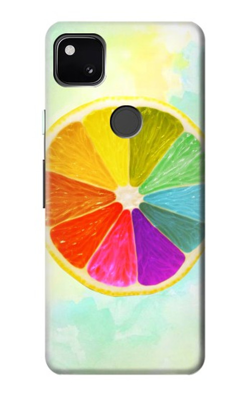 S3493 Colorful Lemon Case Cover Custodia per Google Pixel 4a