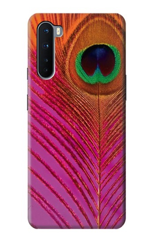 S3201 Pink Peacock Feather Case Cover Custodia per OnePlus Nord