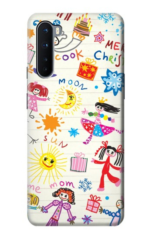 S3280 Kids Drawing Case Cover Custodia per OnePlus Nord