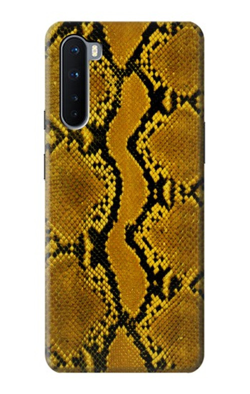 S3365 Yellow Python Skin Graphic Print Case Cover Custodia per OnePlus Nord