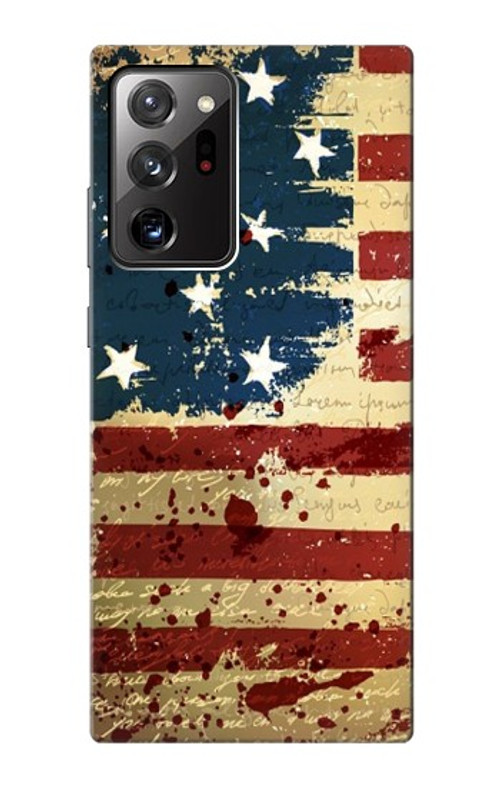 S2349 Old American Flag Case Cover Custodia per Samsung Galaxy Note 20 Ultra, Ultra 5G