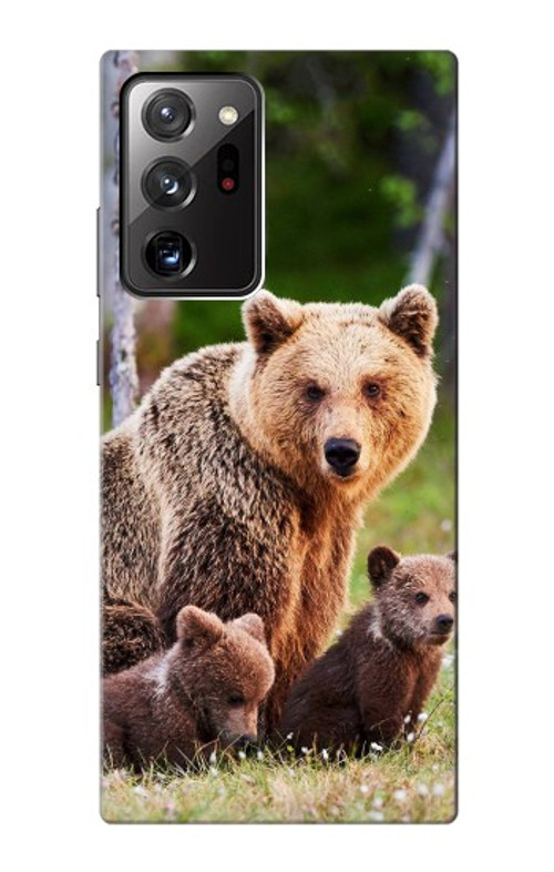 S3558 Bear Family Case Cover Custodia per Samsung Galaxy Note 20 Ultra, Ultra 5G