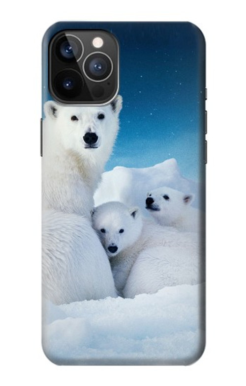 S0285 Polar Bear Family Arctic Case Cover Custodia per iPhone 12, iPhone 12 Pro
