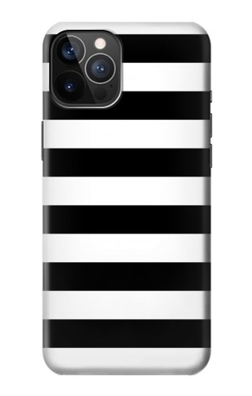 S1596 Black and White Striped Case Cover Custodia per iPhone 12, iPhone 12 Pro