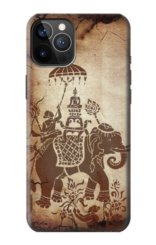 S2102 Thai Art Buddha on Elephant Case Cover Custodia per iPhone 12, iPhone 12 Pro